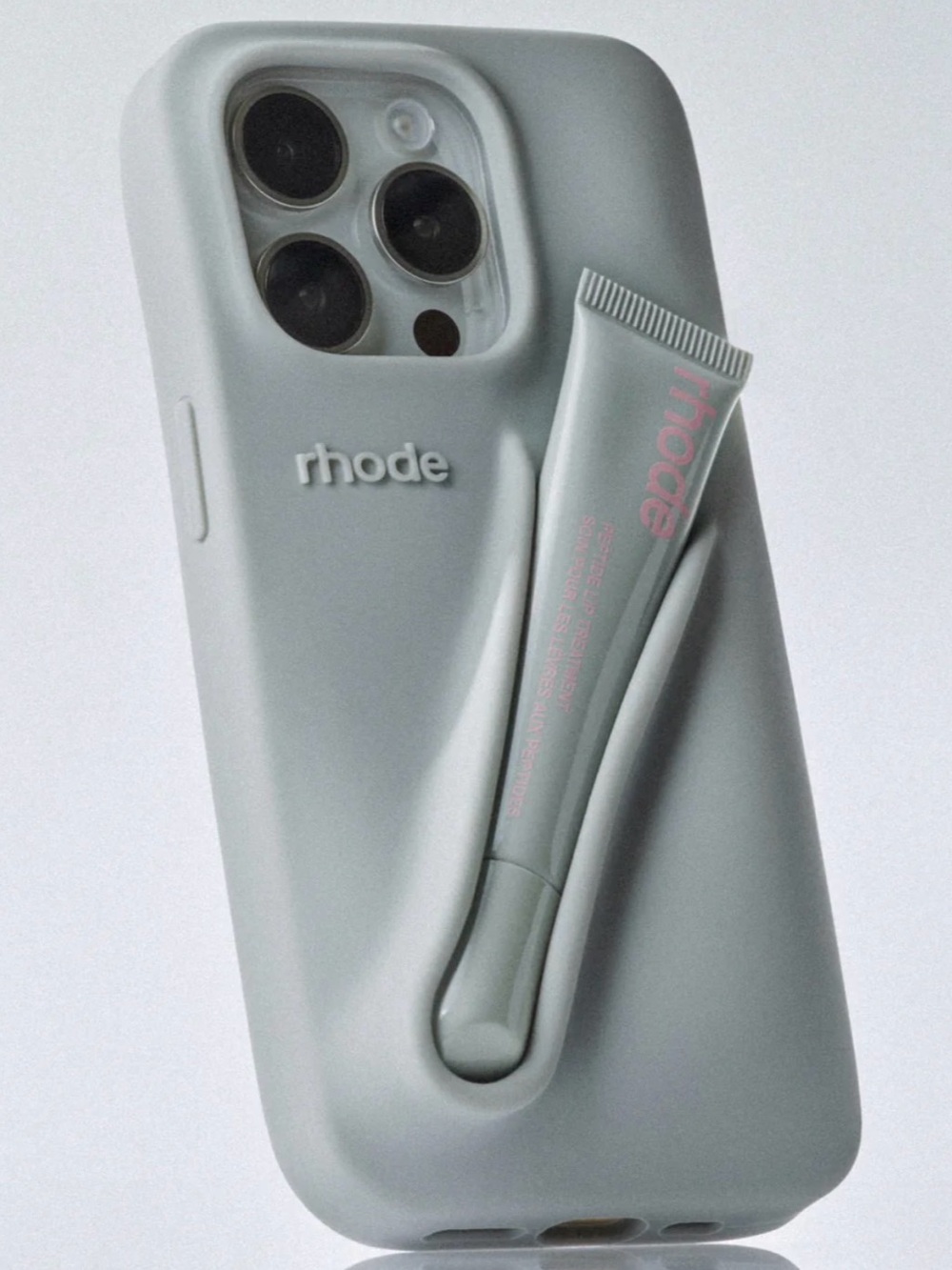 Rhode Lip Case IPhone 15 Pro Case Light Gray Like New